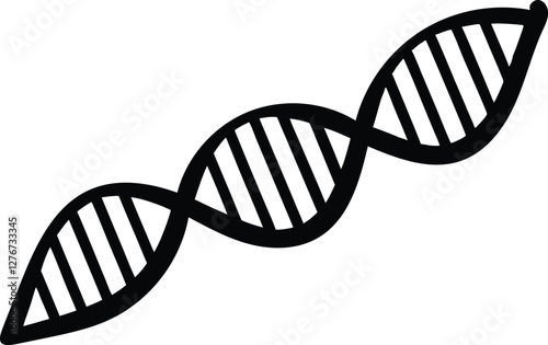DNA silhouette vector