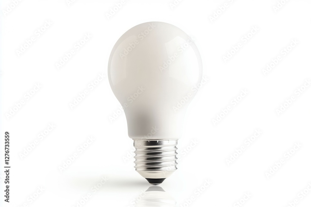 Led light bulb isolated on white background. Neural network AI generated