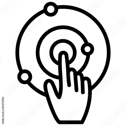 Interactivity Outline Icon