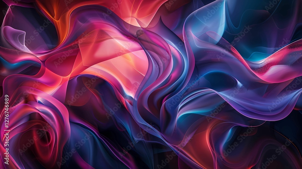 Fototapeta premium Abstract Digital Art with Gradient Colors