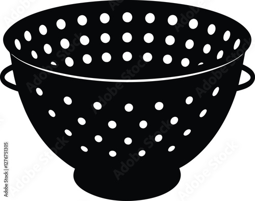 Colander silhouette vector illustration 