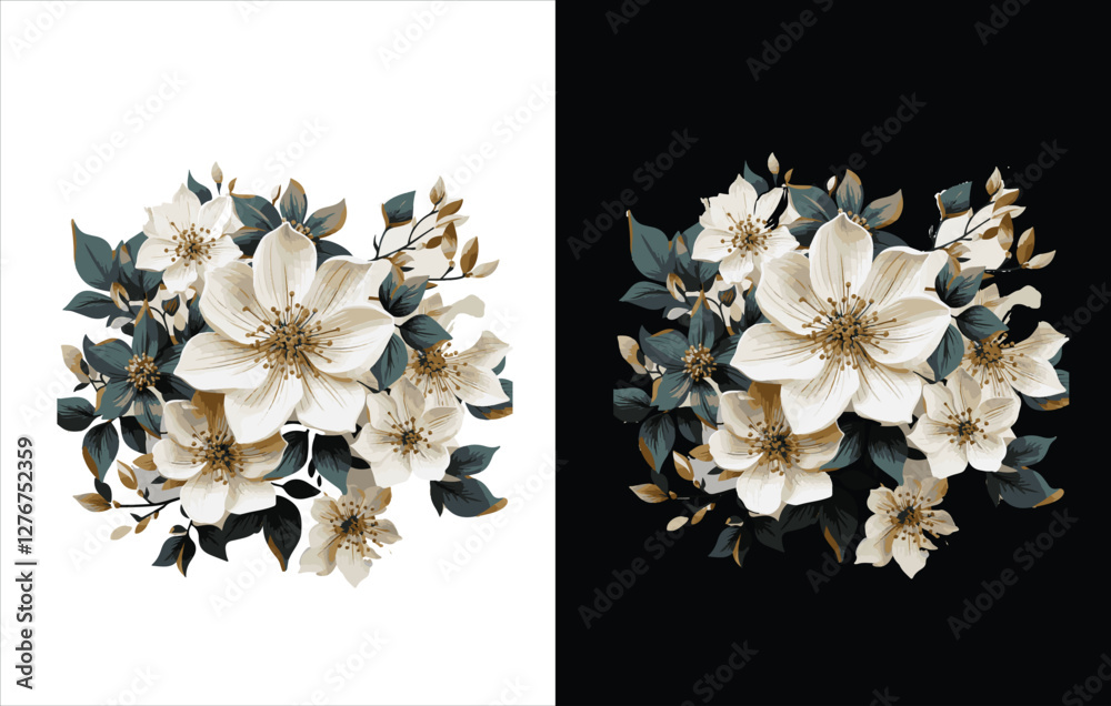 Flower vector bundle , flower design , Floral wallpaper, full frame
