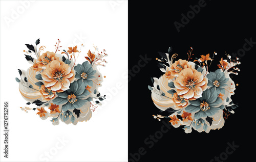 Flower vector bundle , flower design , Floral wallpaper, full frame
