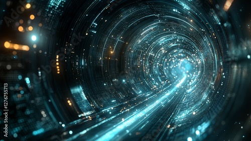 Fiber optic background with internet technology elements