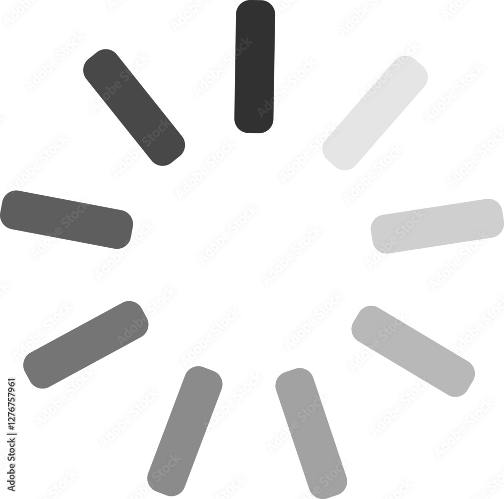 Loading icon. Load circular icon. Buffer loader or preloader isolated on transparent background. Download or upload progress related icon. Simple web download. Vector illustration. Loading icon. Load circular icon. Buffer loader or preloader isolated on transparent background. Download or upload progress related icon. Simple web download. Vector illustration.