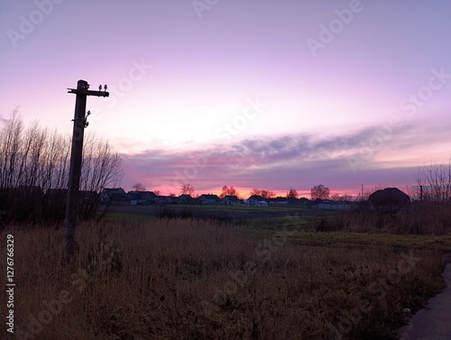 cross at sunset