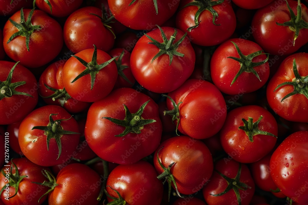 Fresh red tomatoes in close-up view. Neural network AI generated Fresh red tomatoes in close-up view. Neural network AI generated