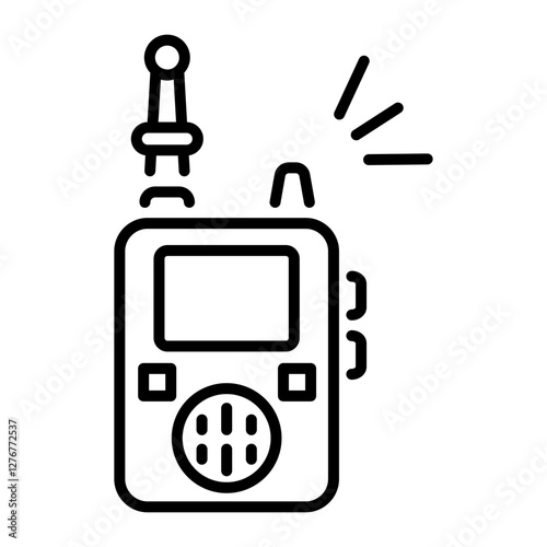 Walkie talkie icon in linear style 