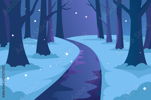 winter landscape with trees