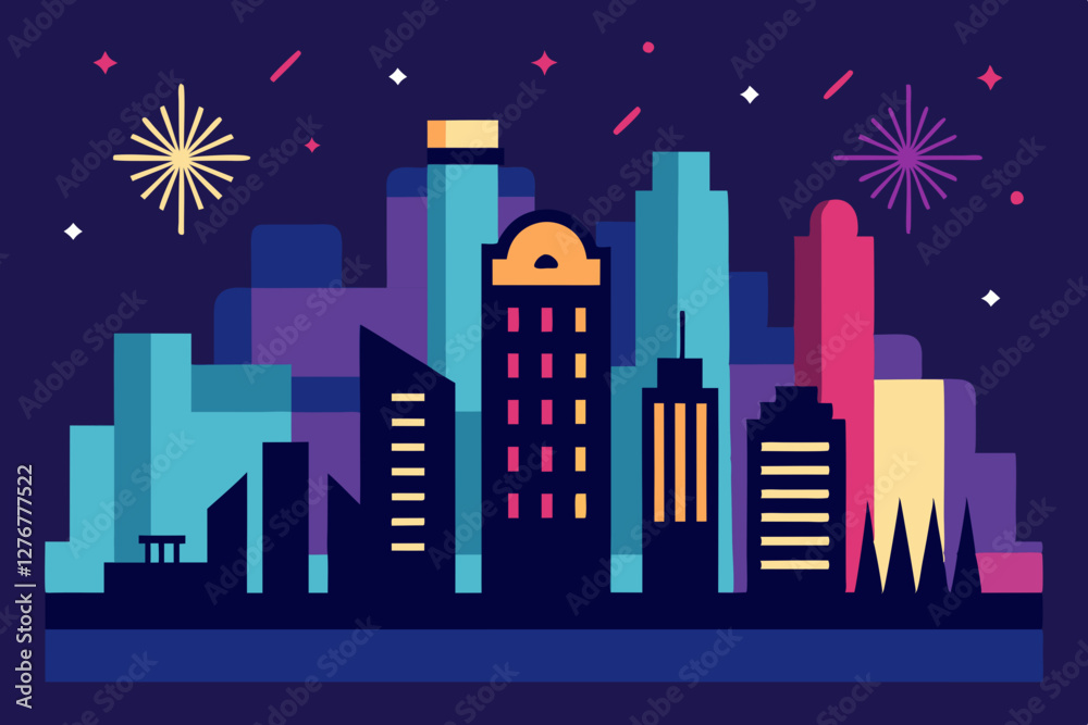 Fototapeta premium night city in the night