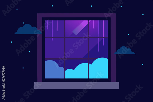 window in the moonlight