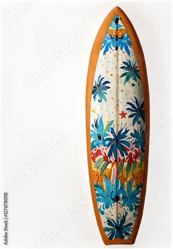 tropical background with cutout png isolated colorful surfboard transparent patterns