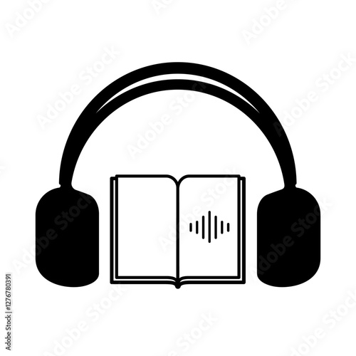 Audiobook icon symbol vector illustration