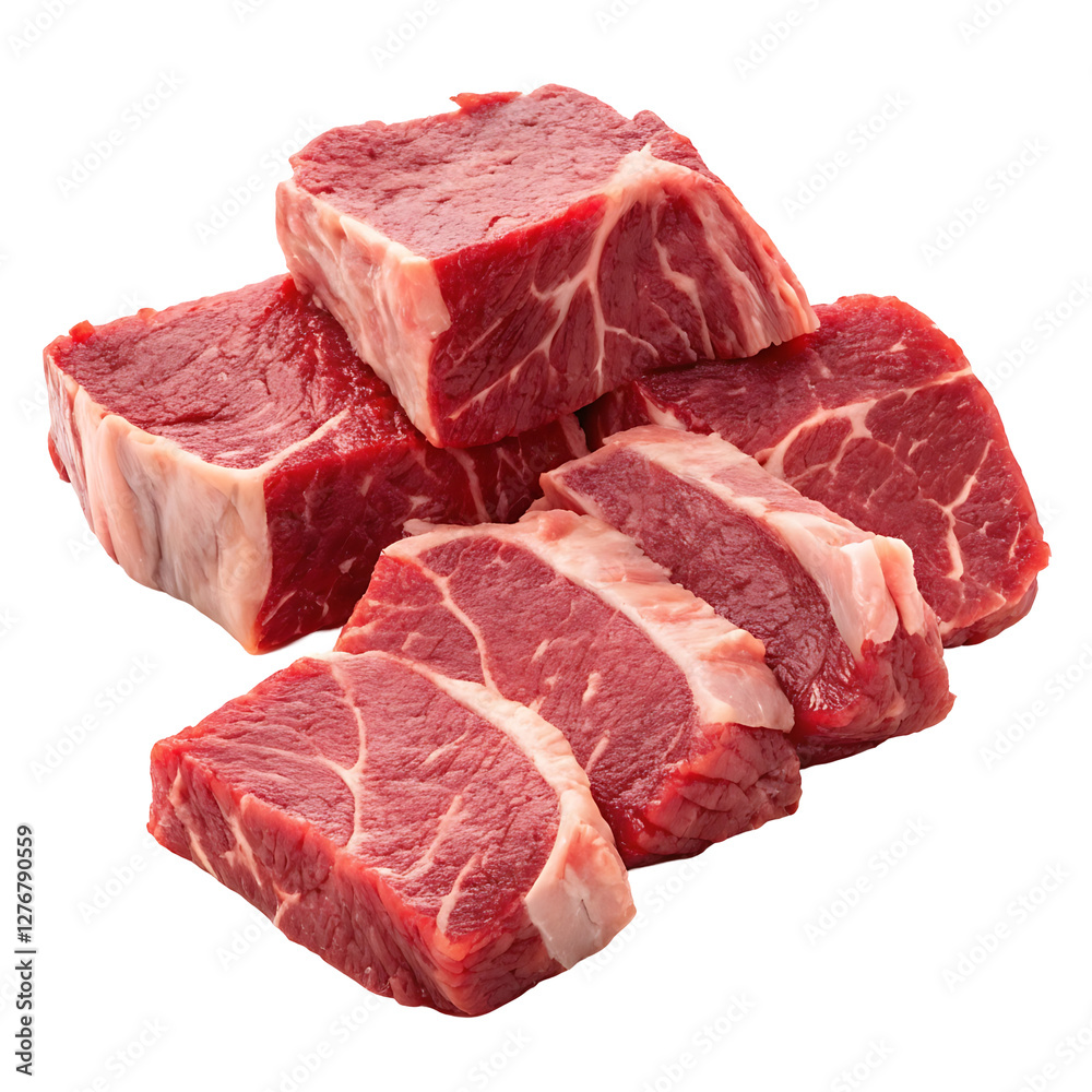 raw beef steaks isolated on white background. raw meat slices isolated raw beef steaks isolated on white background. raw meat slices isolated