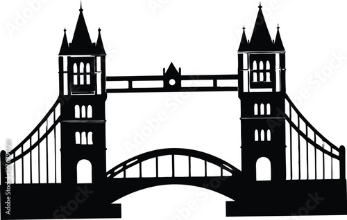London tower bridge silhouette,bridge clip art,London tower bridge vector art