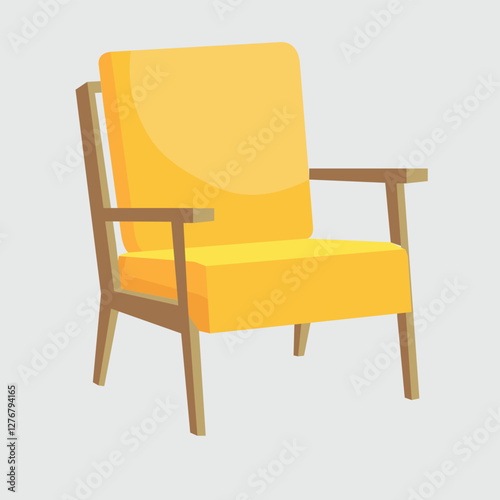wooden chair isolated on white