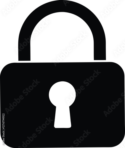 Padlock  silhouette, lock silhouette vector, key clipart