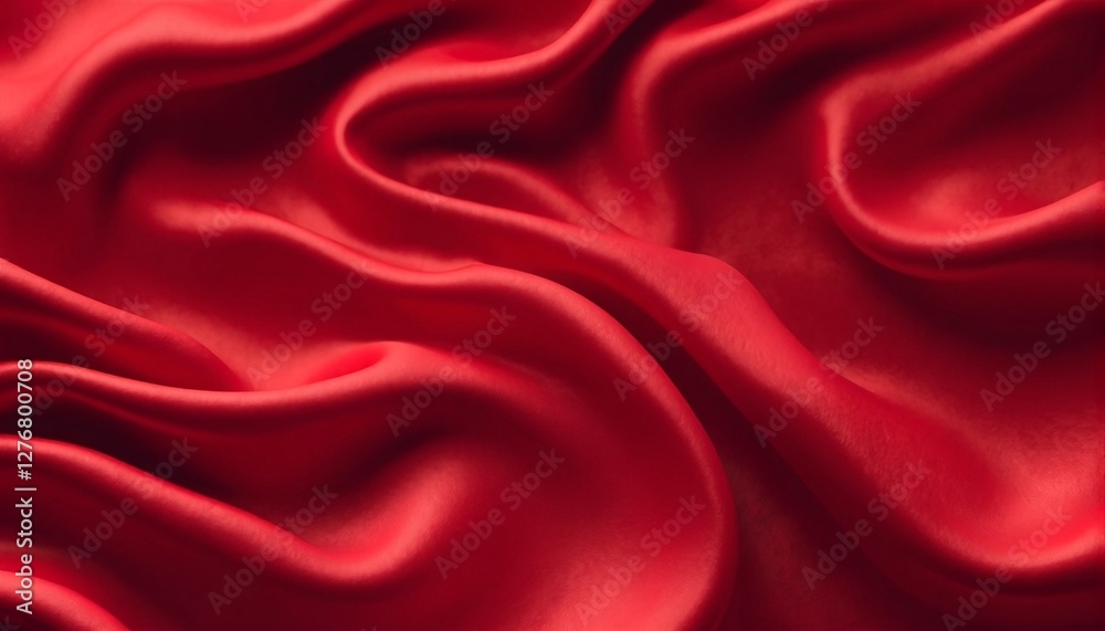 Obraz premium Silk fabric with a vibrant red color.