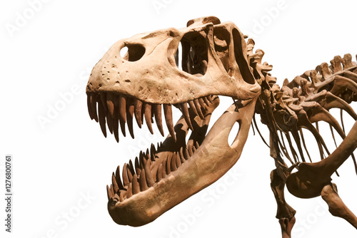 Obraz na płótnie skull, bones, prehistory, paleontology, background, cut off, whi w salonie