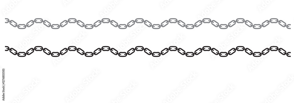 Fototapeta premium Chain Icon in trendy flat style isolated on white background.