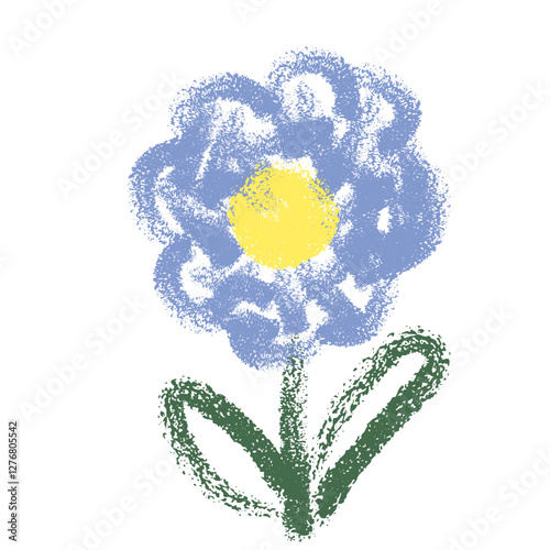 Bring vibrant charm to your designs with our hand-drawn garden flower icon in crayon style—playful, colorful, and uniquely artistic.