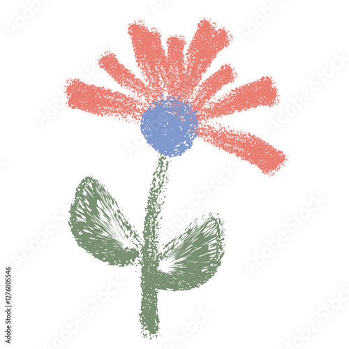Bring vibrant charm to your designs with our hand-drawn garden flower icon in crayon style—playful, colorful, and uniquely artistic.