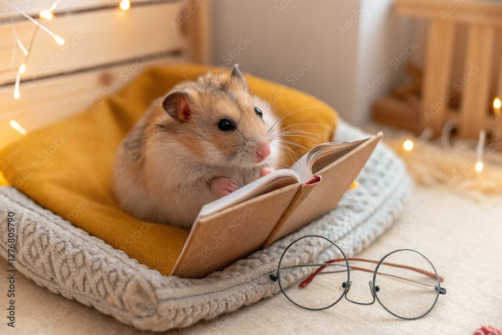 Obraz premium hamster in a basket