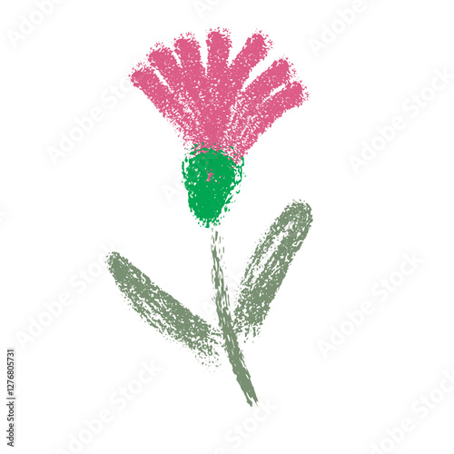 Bring vibrant charm to your designs with our hand-drawn garden flower icon in crayon style—playful, colorful, and uniquely artistic.