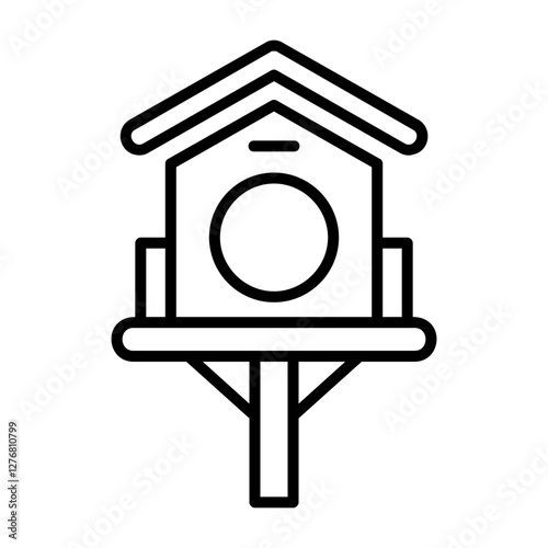 Birdhouse Vector Icon Design Symbol