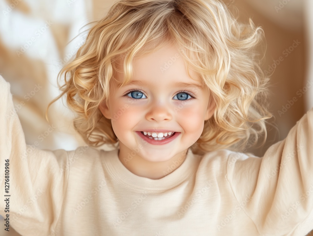 Energetic Child in a Minimalist Background Energetic Child in a Minimalist Background