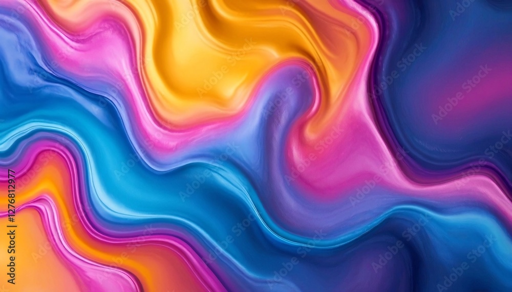 Obraz premium Abstract art of colorful waves.