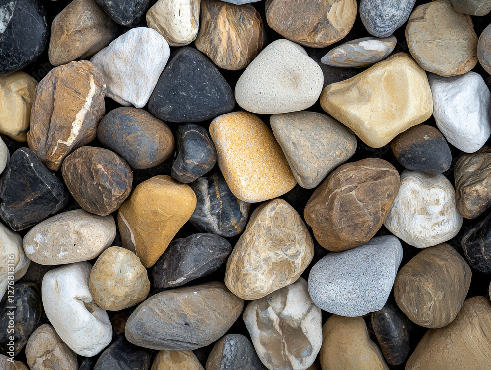 mosaic of natural stones and pebbles in various colors and textures mosaic of natural stones and pebbles in various colors and textures