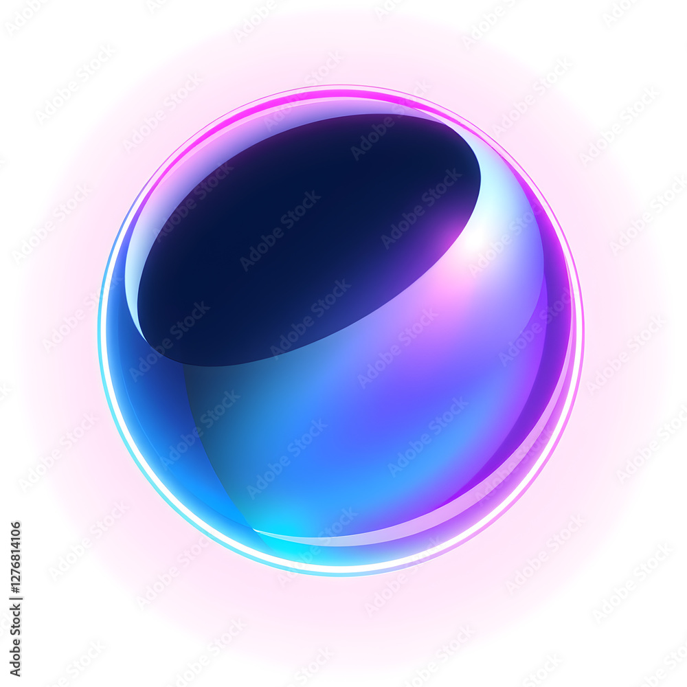 Mirror holographic 3D icon. neon symbol vector illustration isolated on white background. Generative AI Mirror holographic 3D icon. neon symbol vector illustration isolated on white background. Generative AI