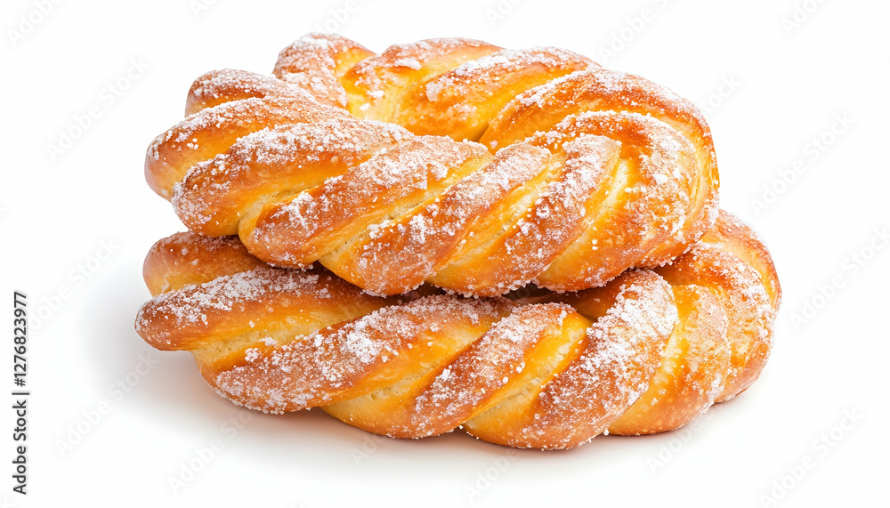 Sweet Sugar Twisted Breads Bakery Food Studio Shot Sweet Sugar Twisted Breads Bakery Food Studio Shot