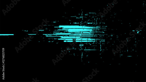 Abstract digital particles and lines. glitch effect background. abstract digital noise pattern. a cyber technology abstract background. pixel art. vector minimalistic design.