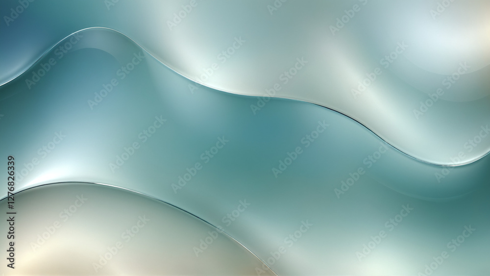 Obraz premium Smooth glass-like textures with soft color reflections