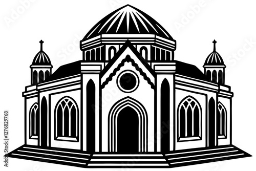 Elegant Synagogue Vector Design for Religious Illustrations