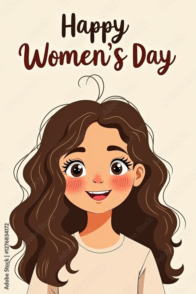 Silhouette of a girl, delicate stylish postcard Women's Day. Silhouette of a girl, delicate stylish postcard Women's Day.