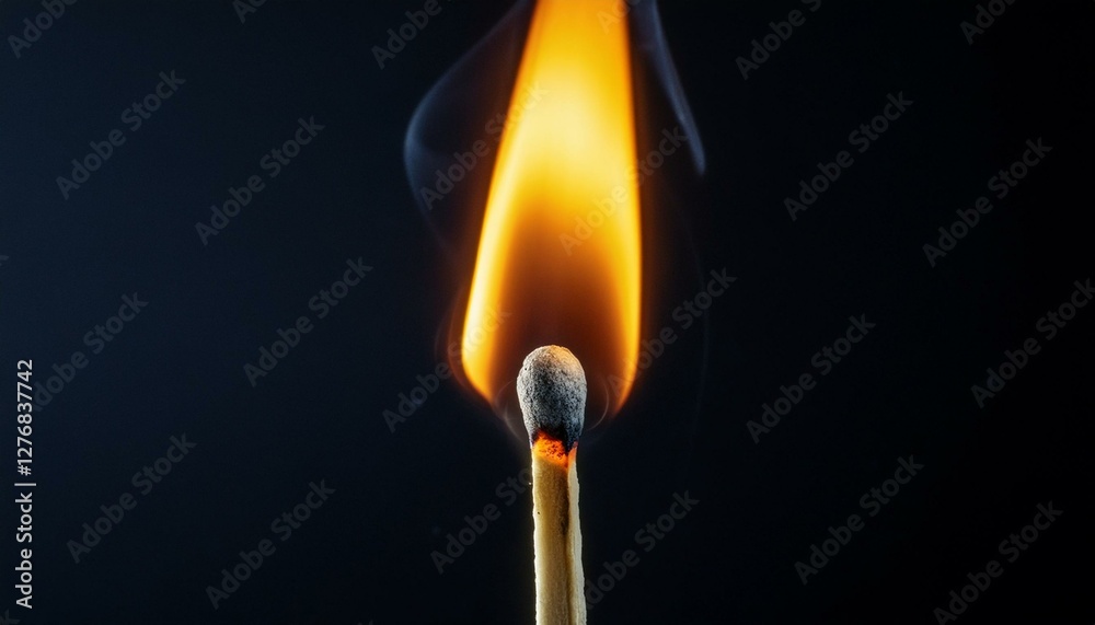 Matchstick sparking into flame Matchstick sparking into flame