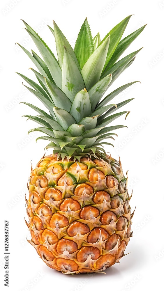 Fototapeta premium A single pineapple isolated