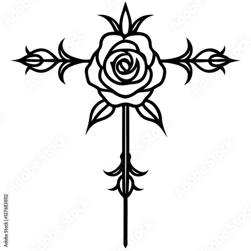 another saying for a rose between two thorns