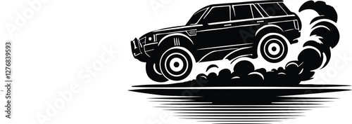 Subaru WRX rally car vector illustration