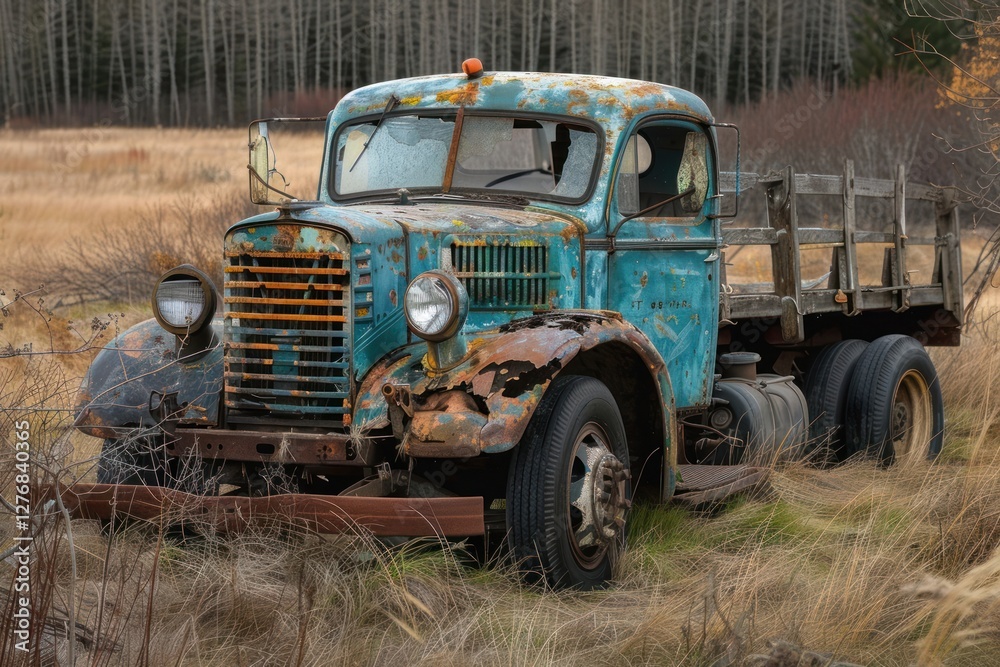 Construction flat bed truck vehicle transportation deterioration. Construction flat bed truck vehicle transportation deterioration.