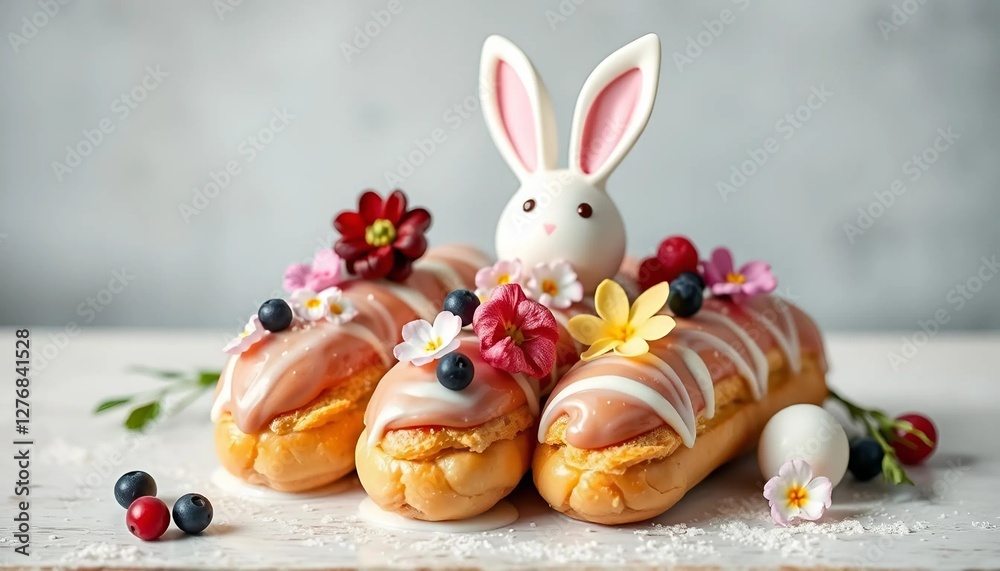 Obraz premium eclair cakes with white fudge