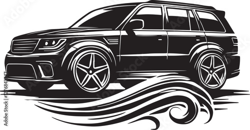 Subaru WRX rally car vector illustration