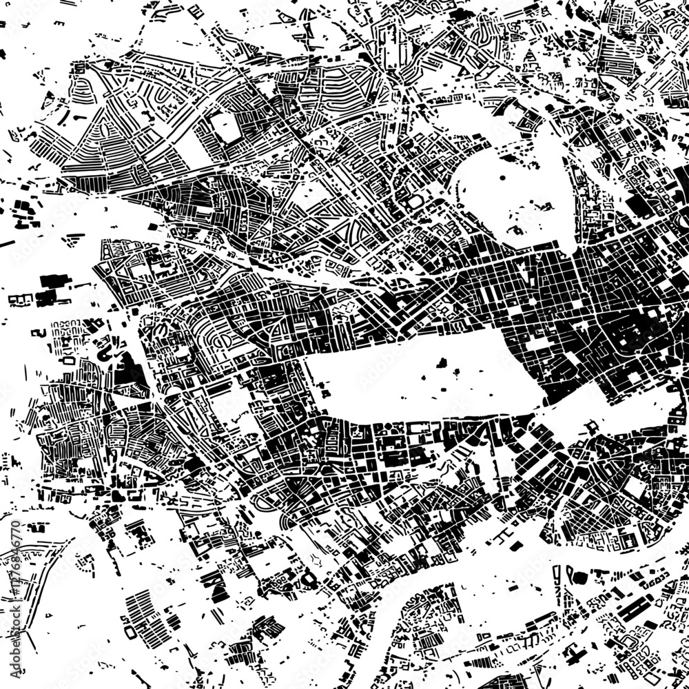 Obraz premium Buildings map of Bayswater Great Britain