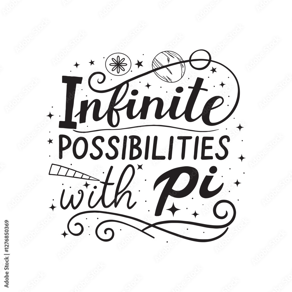 Obraz premium Pi Day T-shirt Design SVG