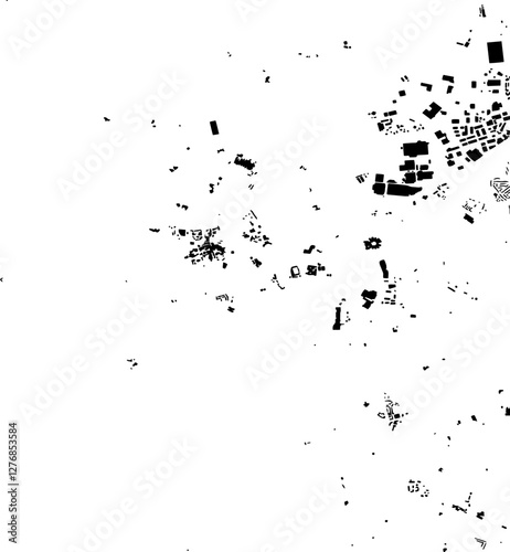 Buildings map of Wellington Great Britain
