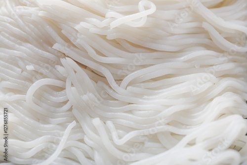 Thai rice noodle background , thai called Khanom Jeen photo