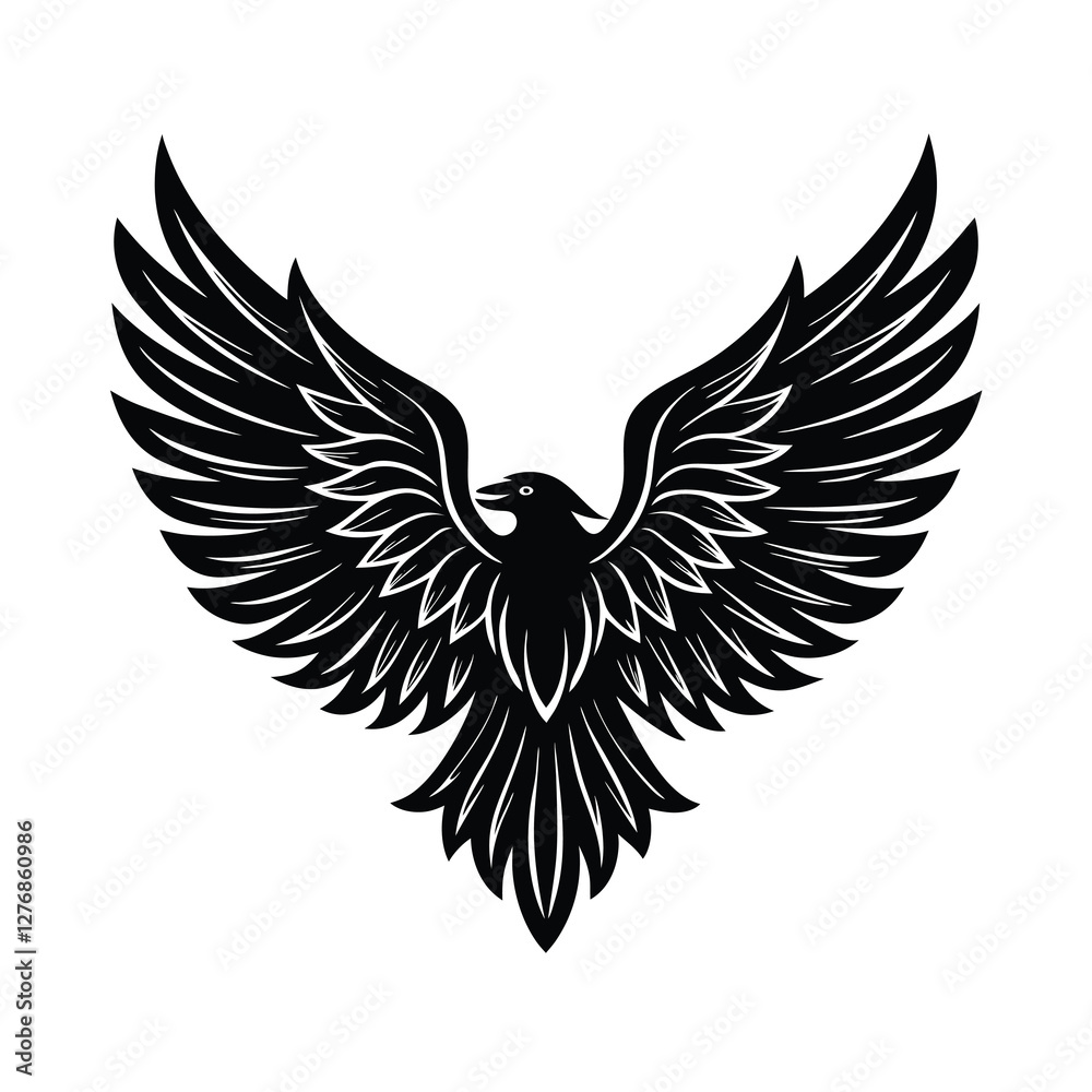 Fototapeta premium eagle with wings vector